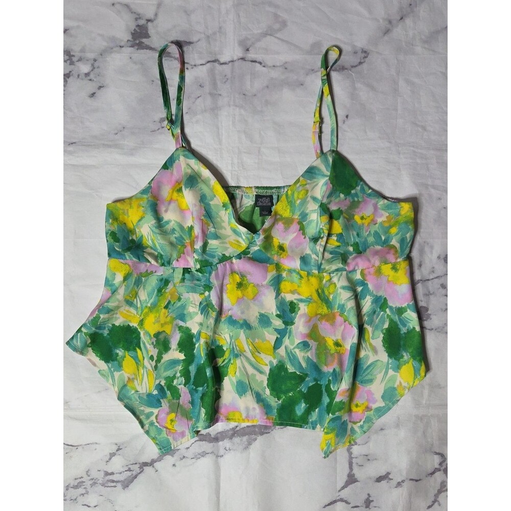 Wild Fable Watercolor Floral Print Tank Top